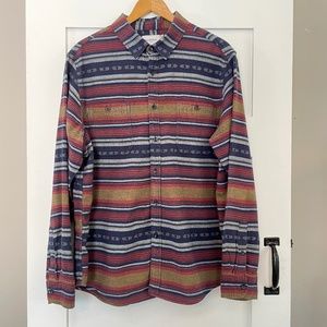 Goodfellow Men's XL Multicolor Aztec Standard Fit Long Sleeve Button-Front Shirt